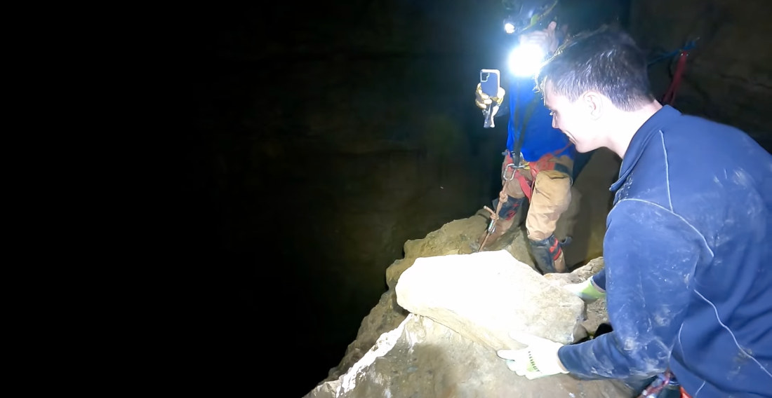 The Sound Of A Rock Hitting The Bottom Of A 600 Foot Pit In A Cave