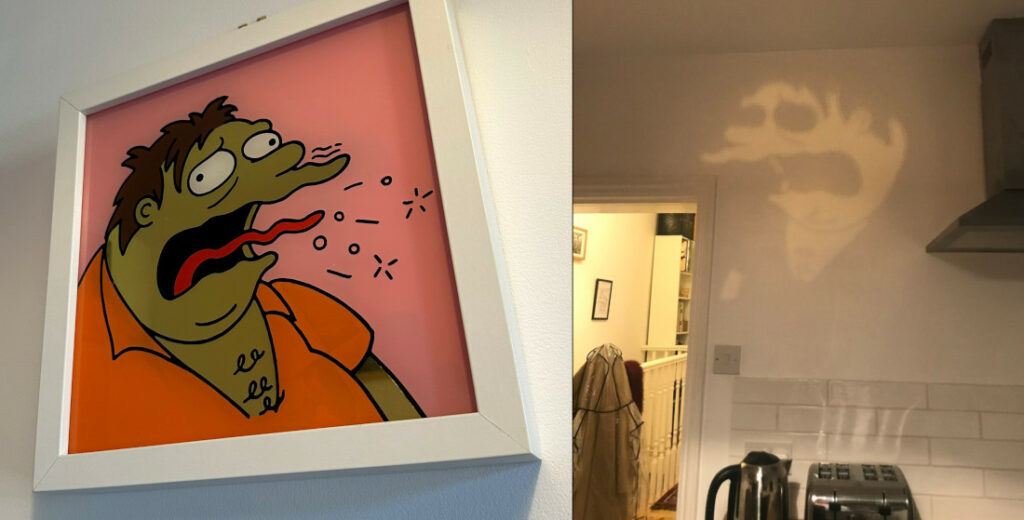 Simpsons Barney Gumble Art Reflects Horrifying Image In Kitchen