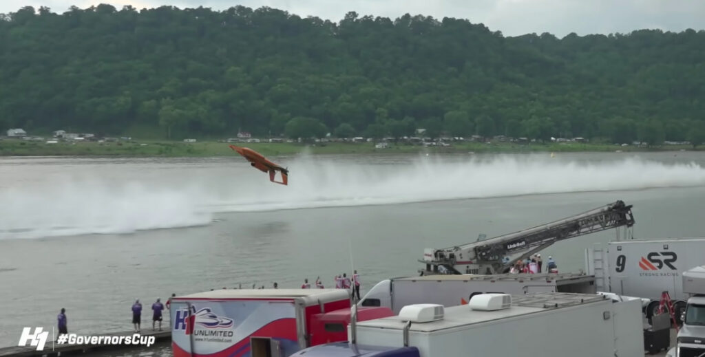 Rocket Boat Performs Perfect Backflip During Race