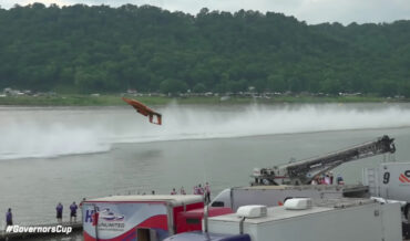 Rocket Boat Performs Perfect Backflip During Race