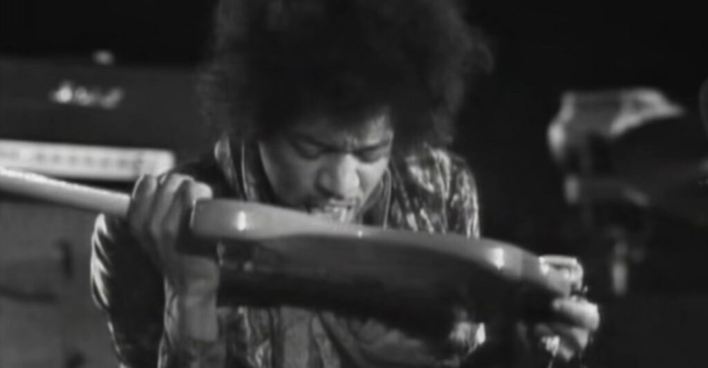 Jimi Hendrix Performing 'Hey Joe' In 1967 With His Teeth, Tongue