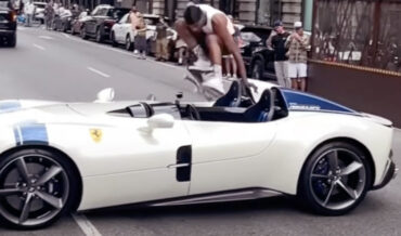 Skateboarder Ollies Over $5-Million Ferrari On NYC Street