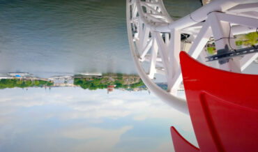 First Person Front Row POV Ride On A Bonkers Reverse Roller Coaster