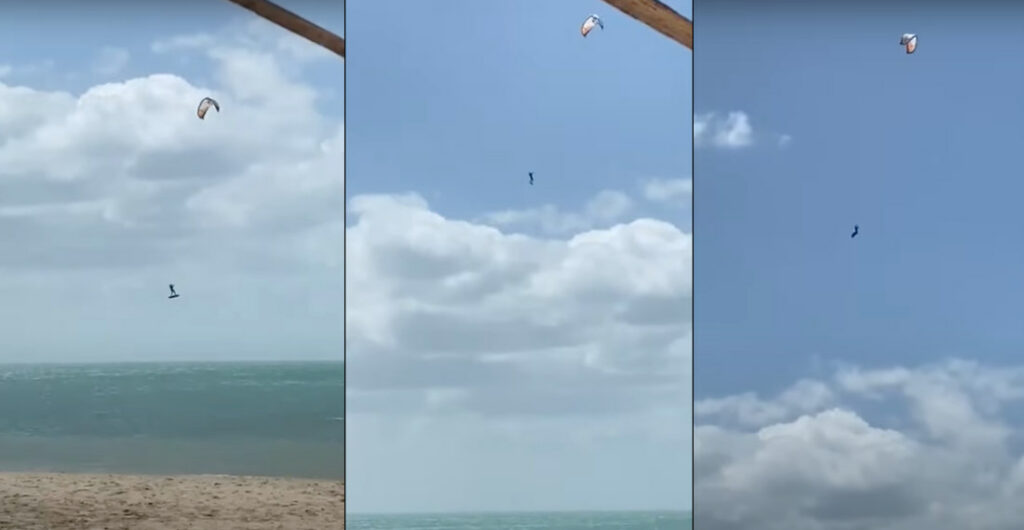 Kite Surfer Goes Way Too High, Nears Sun Like Icarus