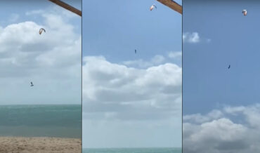 Kite Surfer Goes Way Too High, Nears Sun Like Icarus