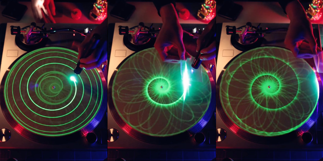 Coooool: Laser Pointer + Glow In The Dark Record