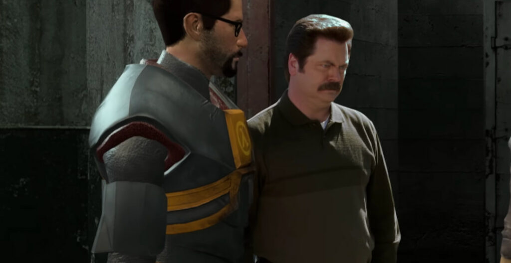 Parks And Rec's Ron Swanson In Half-Life 2