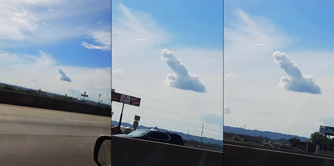 Wiener Shaped Cloud Spotted While Driving