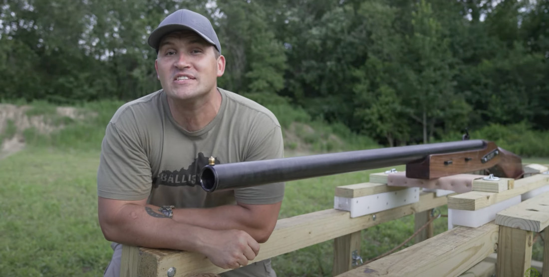 Shooting The World’s Largest Shotgun, 9-Feet Long, With A 1.68″ Bore