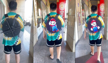 Persistence Of Vision Backpack With Holographic Mario