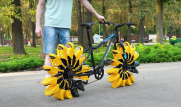 A Bike With Slippers For Wheels