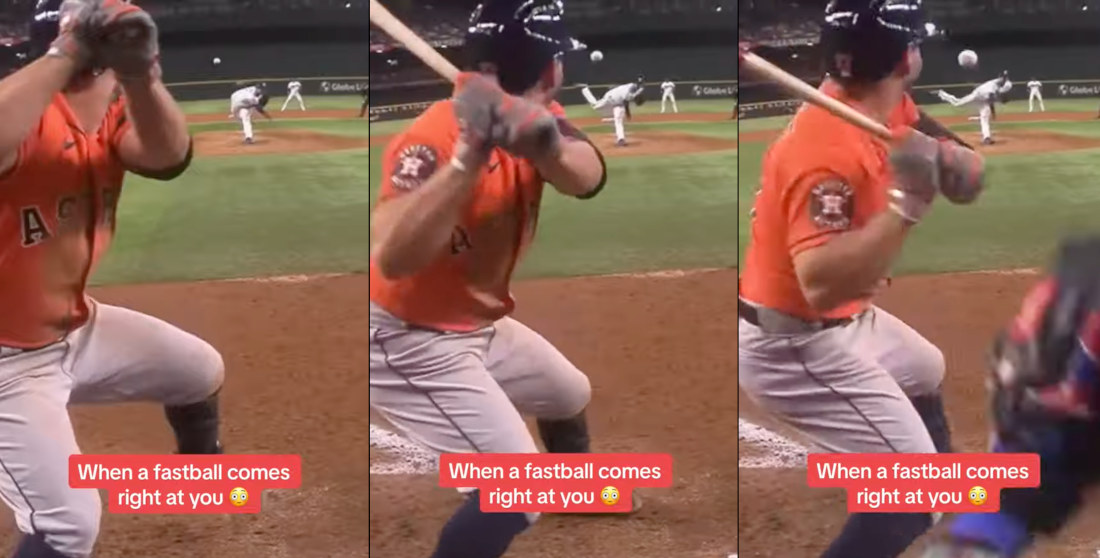 Ump Cam Of Batter Almost Taking Fastball To The Face
