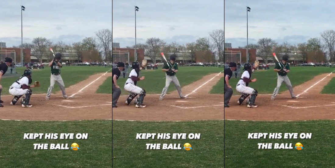 Baseball Batter Takes Ball To The Helmet, Doesn’t Even Flinch