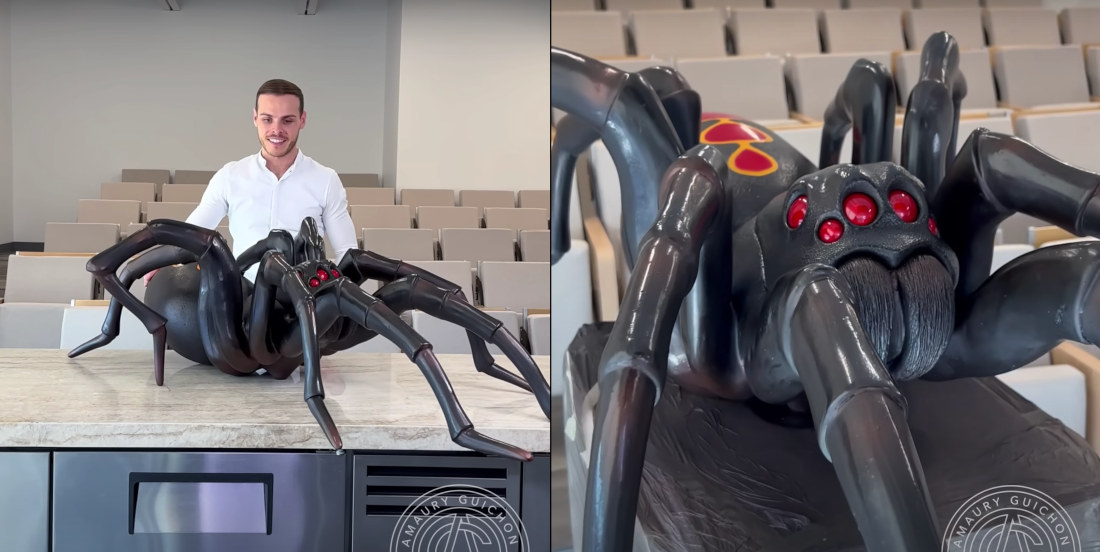 Giant Spider Made Entirely From Chocolate