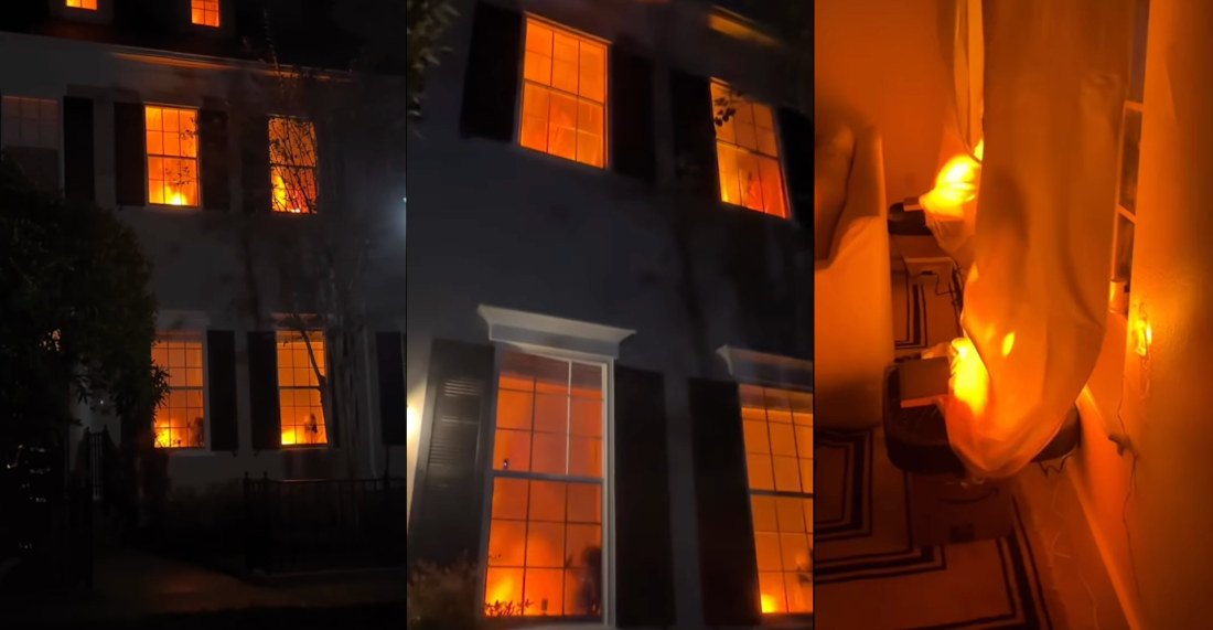 DIY House Fire Halloween Decorations, Or, How To Get 911 Called