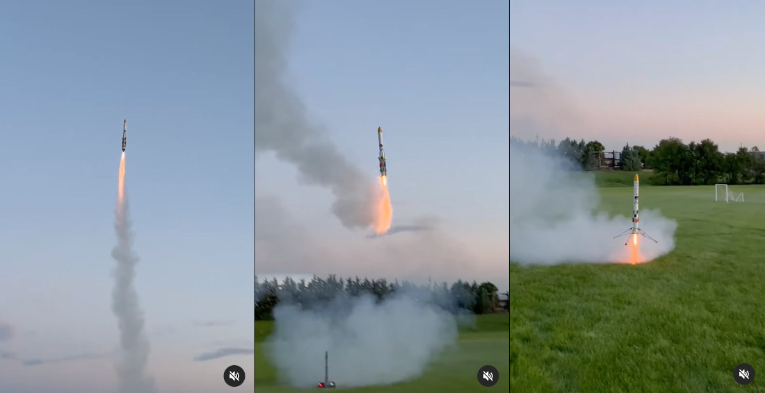 Model Rocket Replica Of Falcon 9 Makes Successful Landing