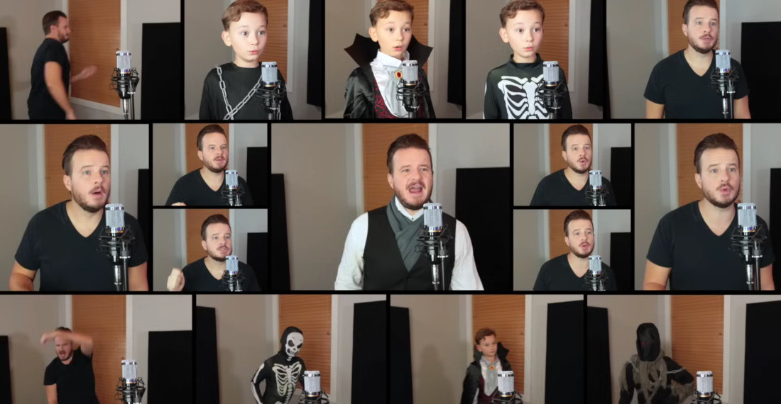 Vocalist Performs Multi-Track Cover Of Monster Mash With 10-Year Old Son