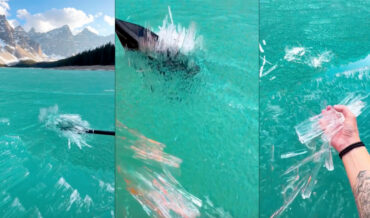 Rowing A Boat Through Candle Ice Shards