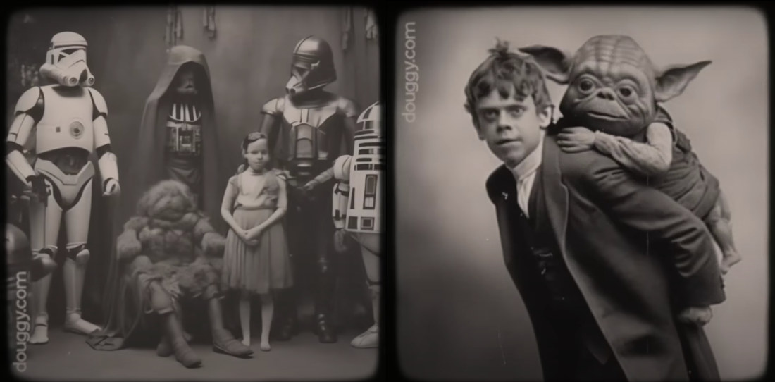 Star Wars Reimagined As 1923 Black And White Silent Film Using AI