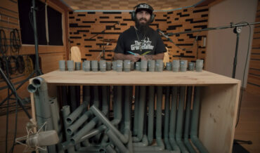Performing AC/DC’s ‘Thunderstruck’ On Tubulum PVC Pipe Drum