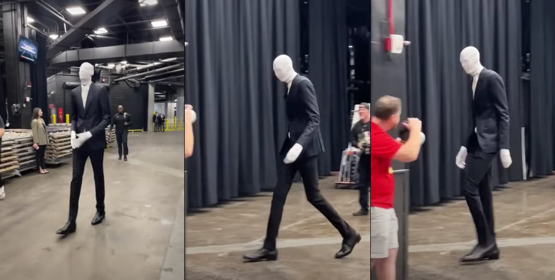 7’4″ NBA Player Shows Up For Halloween Game Dressed As Slenderman