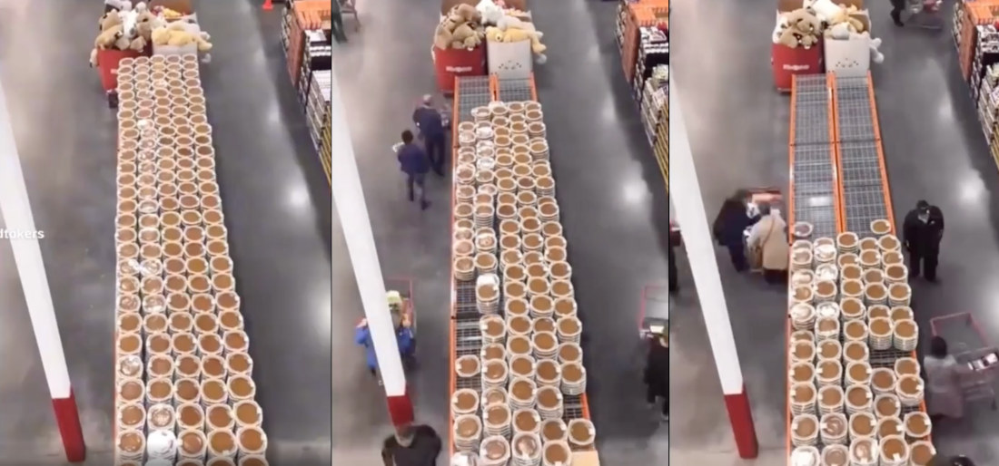 Timelapse Of 3,000 Pumpkin Pies Flying Off The Shelf At Costco