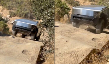 Tesla Cybertruck Attempts Off-Road Course