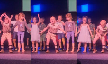 Lively Little Boy Steals The Show During School Dance Production