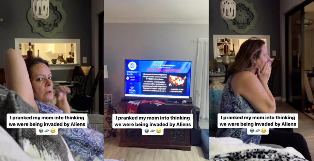 Son Creates Fake News Broadcast To Prank Mom Into Thinking There's An Alien Invasion