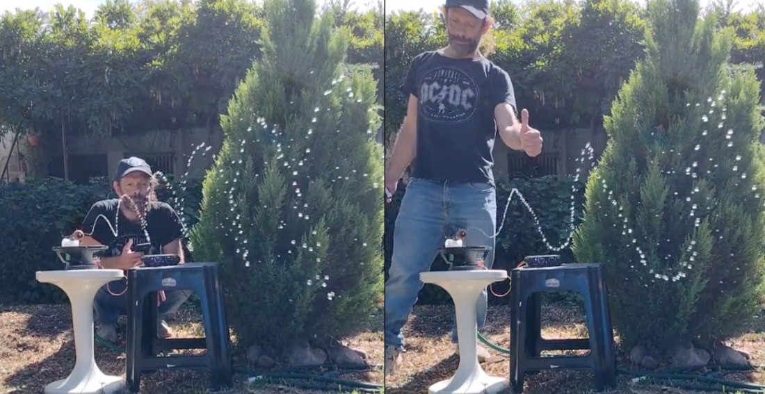Attaching Garden Hose To Subwoofer To Spray Sound Waves