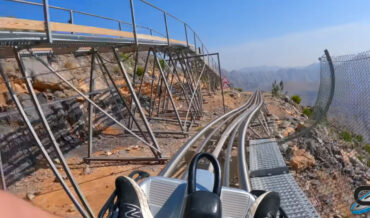 POV Ride Down A Desert Mountain Roller Coaster In The UAE