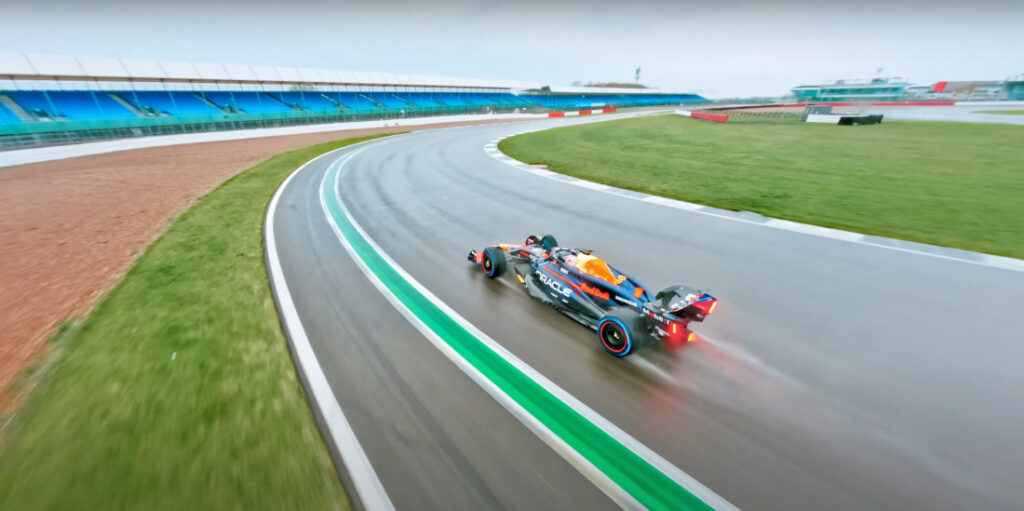 Fastest Drone Camera Chases F1 Car At Speeds Up To 190MPH