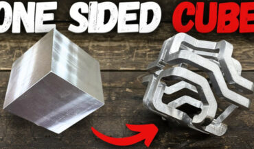 Mobius Cube With A Single Side Milled From A Solid Block Of Steel