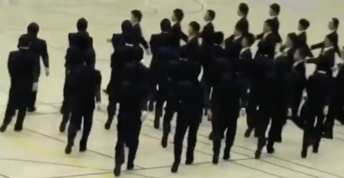 What The: Japanese High School Students Demonstrate The Art Of Precision Walking