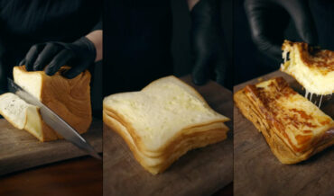Making An Ultra-Thin 7-Layer Grilled Cheese Sandwich