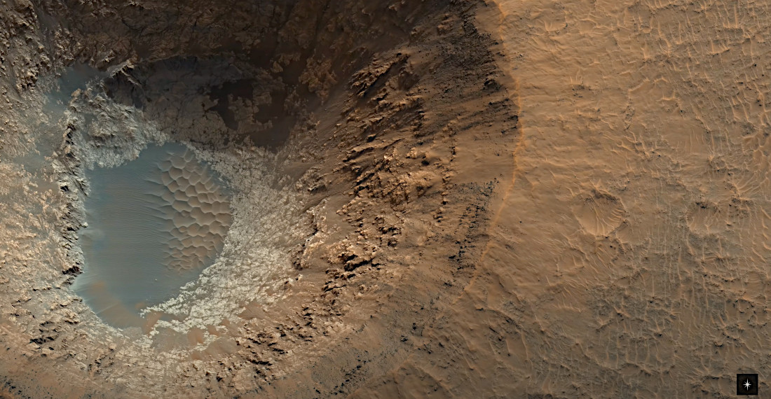 Stunning 8K HD View Of Martian Craters