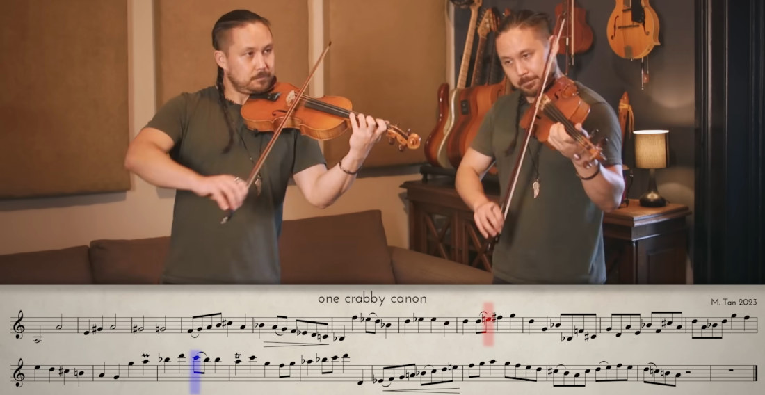 Violinist Plays Song Forward And Backwards With Himself