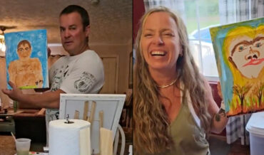 Couple Attempts To Paint Each Other’s Portrait