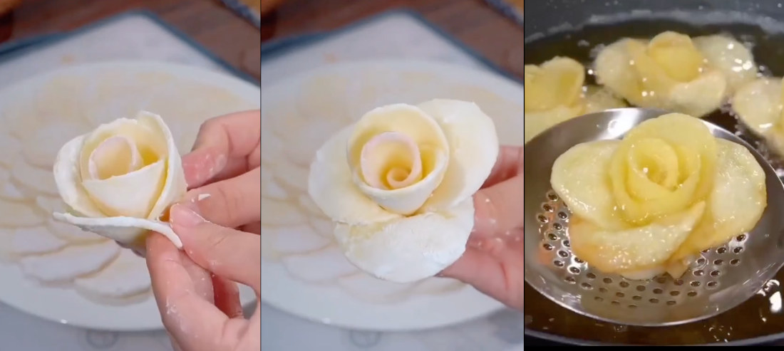 How To Make Fried Potato Roses