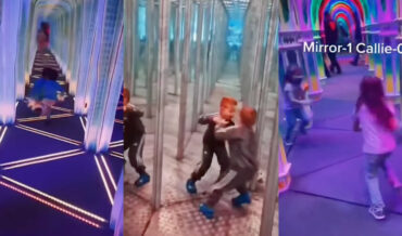 Compilation Of Children Running Into Funhouse Mirrors