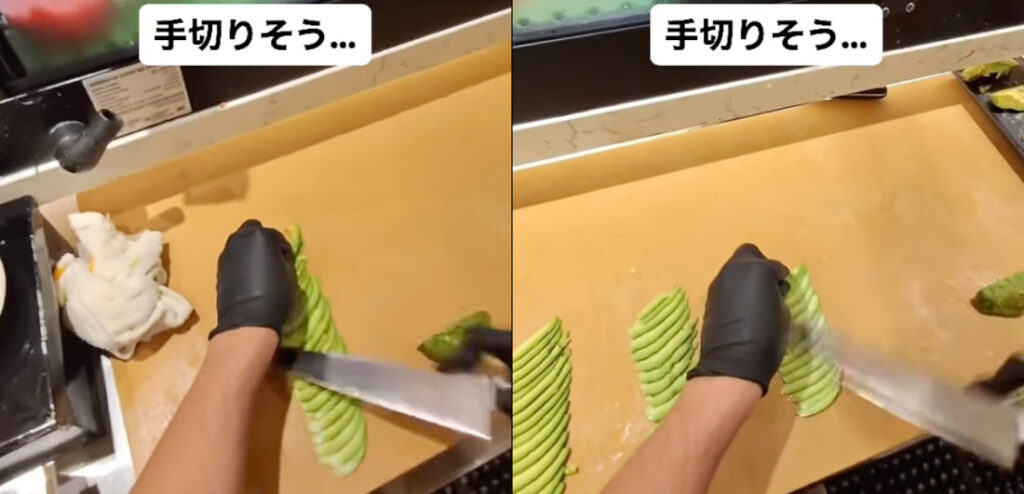 Sushi Chef's Avocado Slicing Mastery