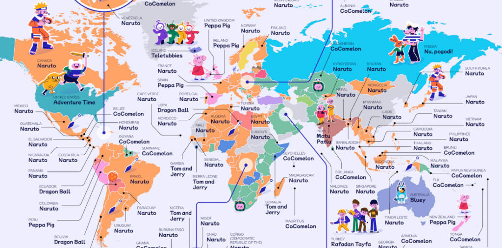 The Most Popular Kid's Cartoon In Every Country