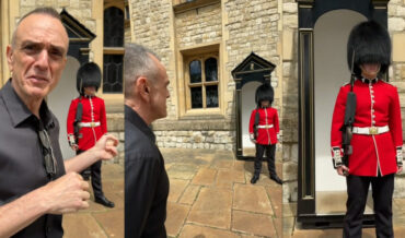 Hank Azaria Attempts To Distract Buckingham Palace Guard With Simpsons Character Voices