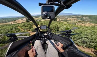 POV Flight Over The Tuscan Countryside In A Jetson Personal VTOL