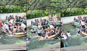 Idiots Jump Out Of Water Ride After Malfunction At Six Flags