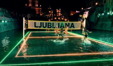 Playing Volleyball On Water In The Middle Of A River