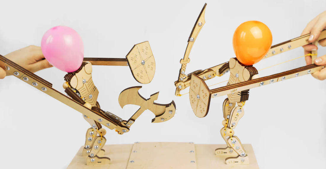 Build Your Own Rock ‘Em Sock ‘Em Balloon Head Popping Battle Game