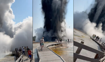Hydrothermal Explosion Caught On Film At Yellowstone