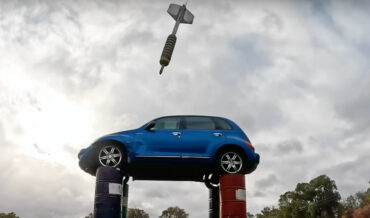 Destroying Things (Including A Car) With A Giant 1,250-Pound Dart