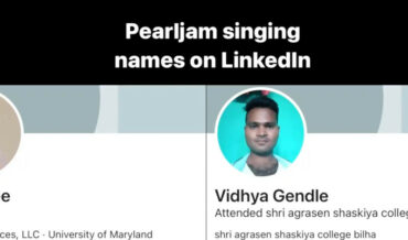 Pearl Jam Singing Names From LinkedIn Profiles